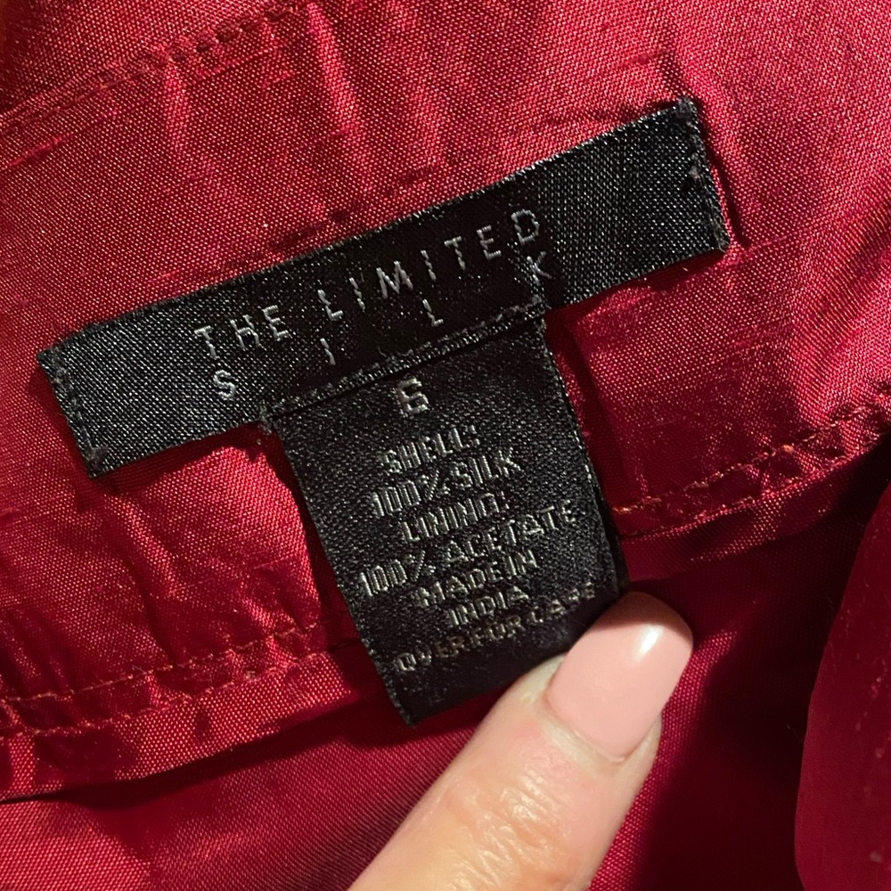 100% Red Silk Pants